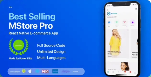 MStore Pro 5.0 – Complete React Native template for e commerce